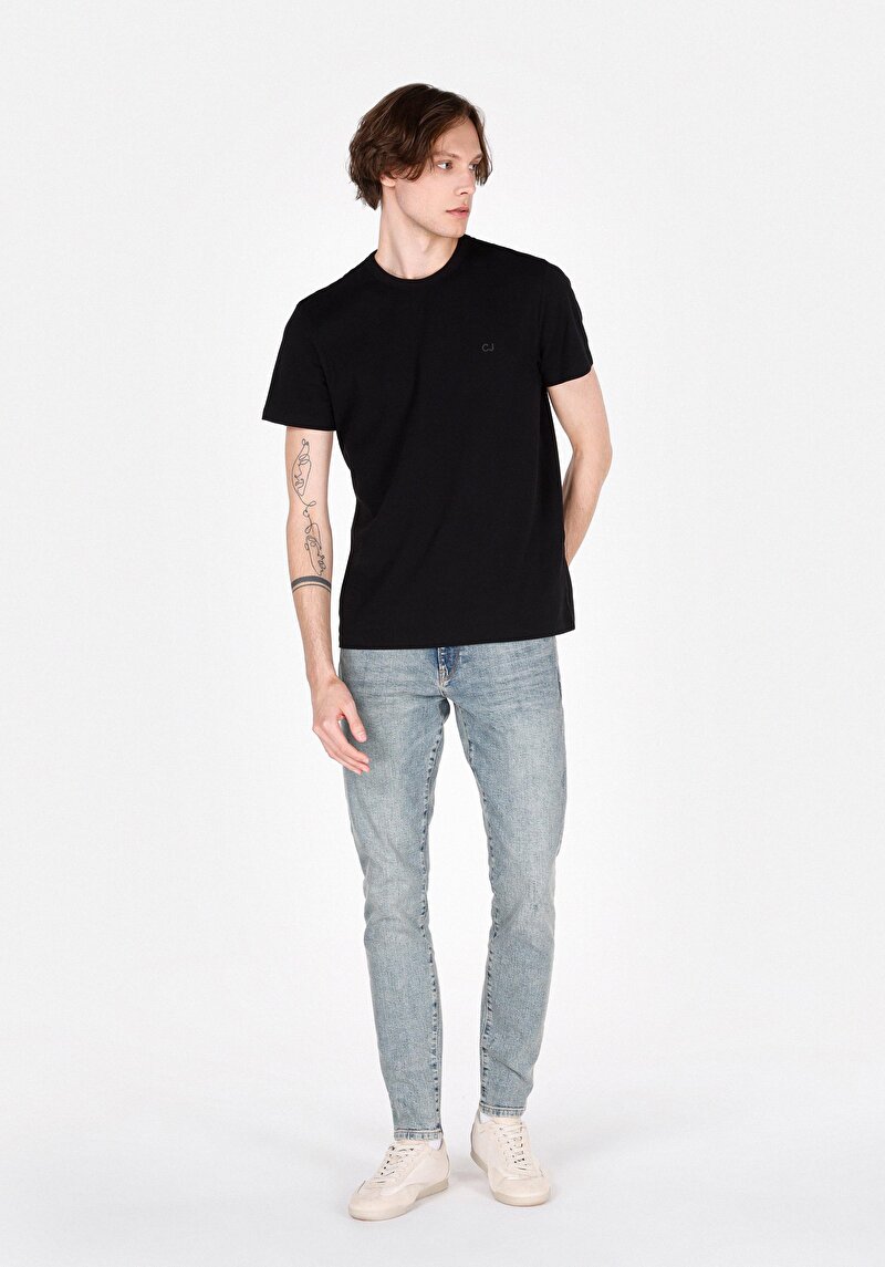 Slim Fit Erkek İndigo Jean Pantolon