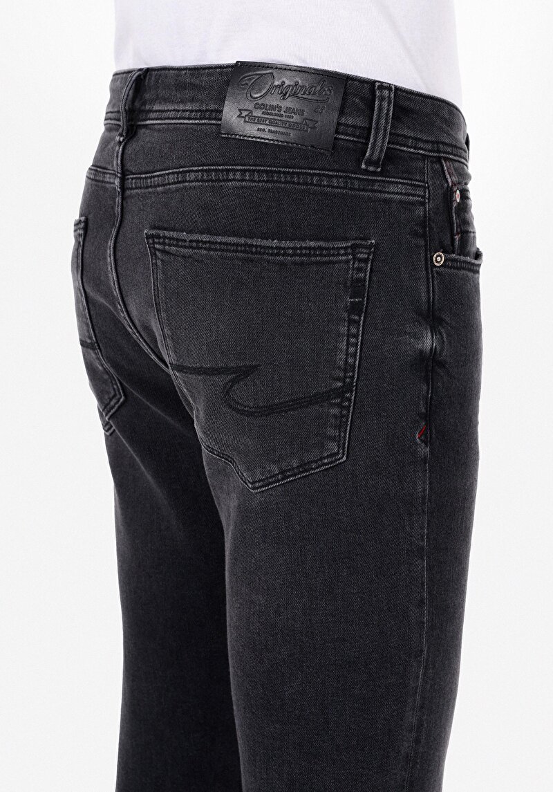Regular Fit   Erkek Siyah Jean Pantolon