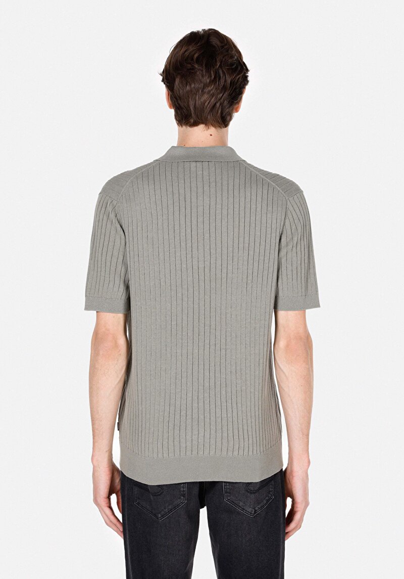 Regular Fit Erkek Yeşil Kazak