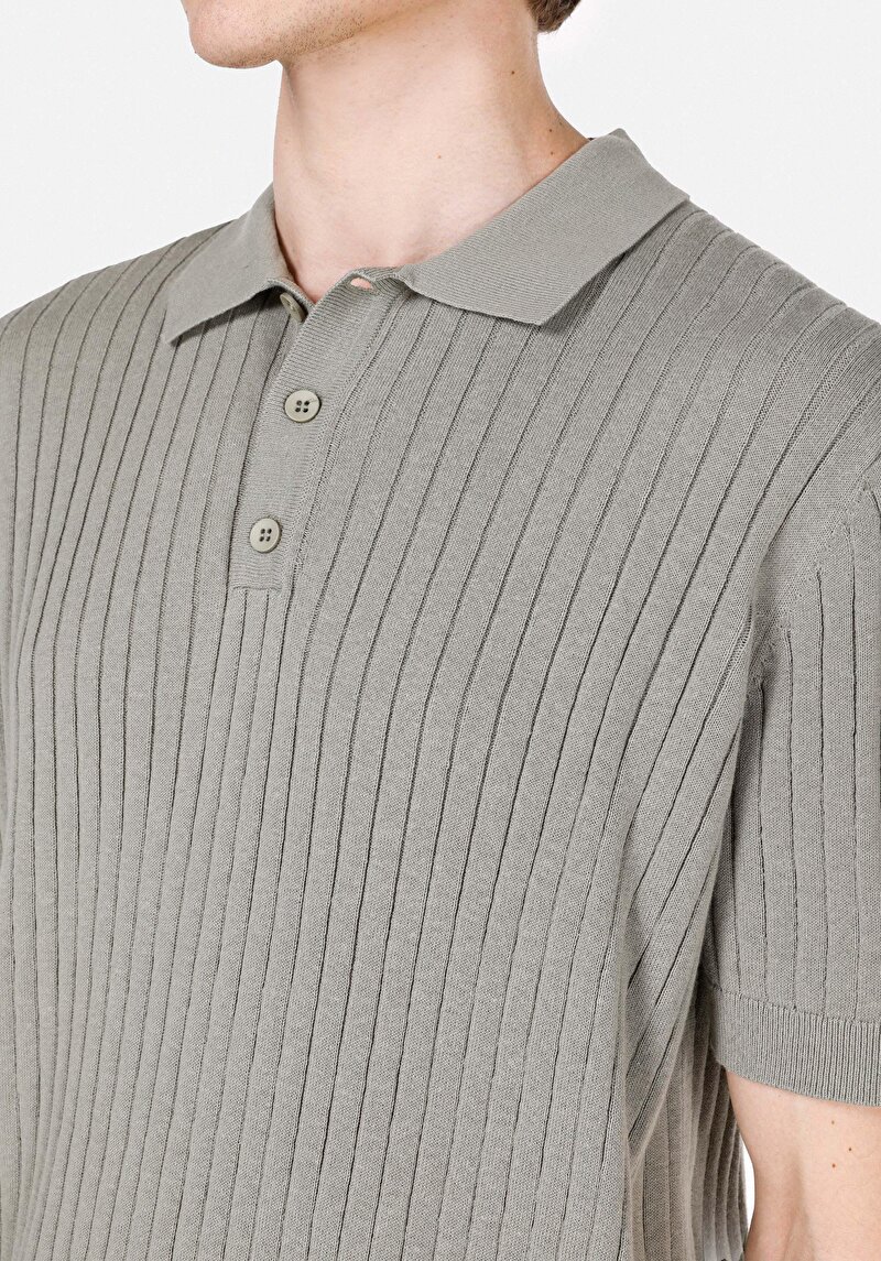 Regular Fit Erkek Yeşil Kazak