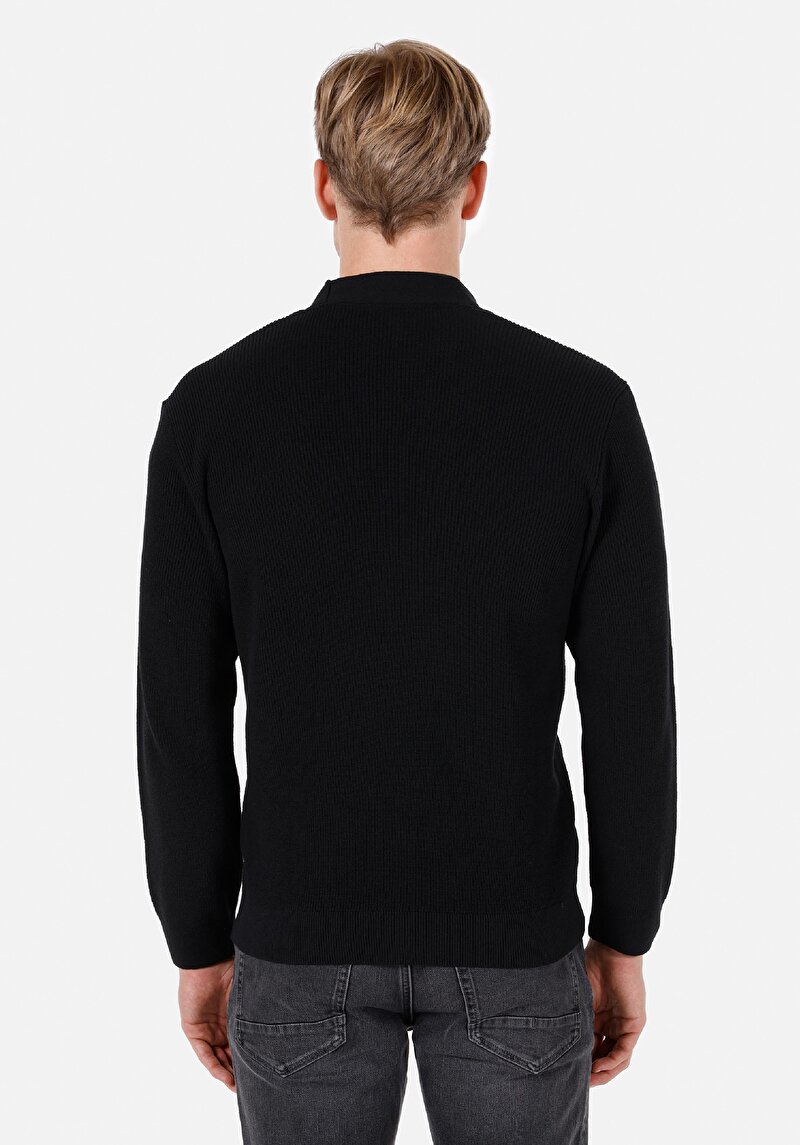 Comfort Fit   Erkek Siyah Hırka