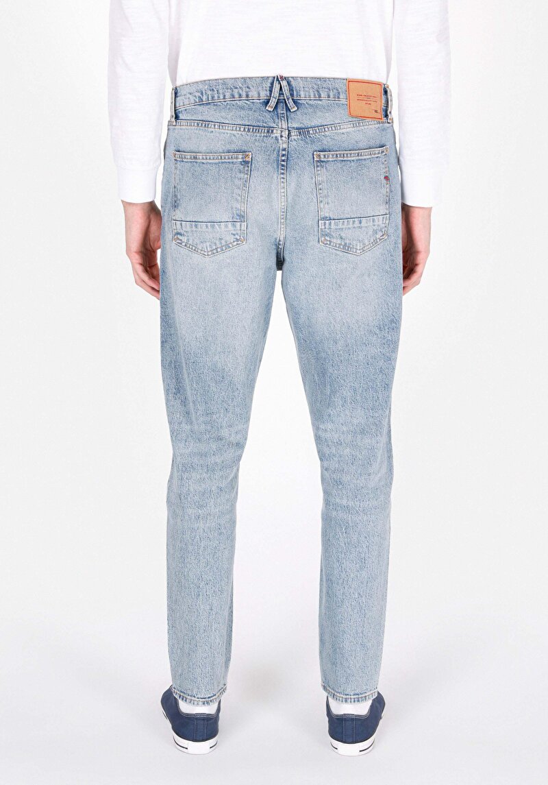 Loose Tapered Fit Erkek İndigo Jean Pantolon