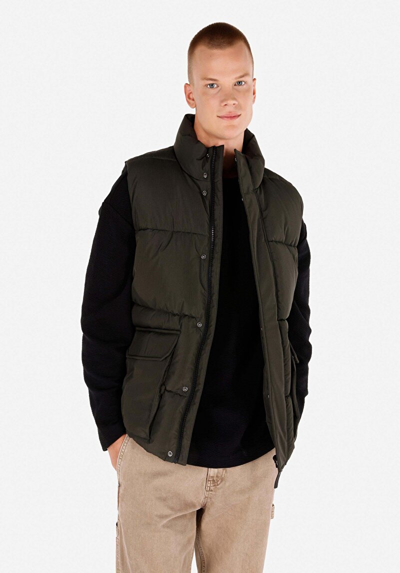 Regular Fit Erkek Yeşil Yelek