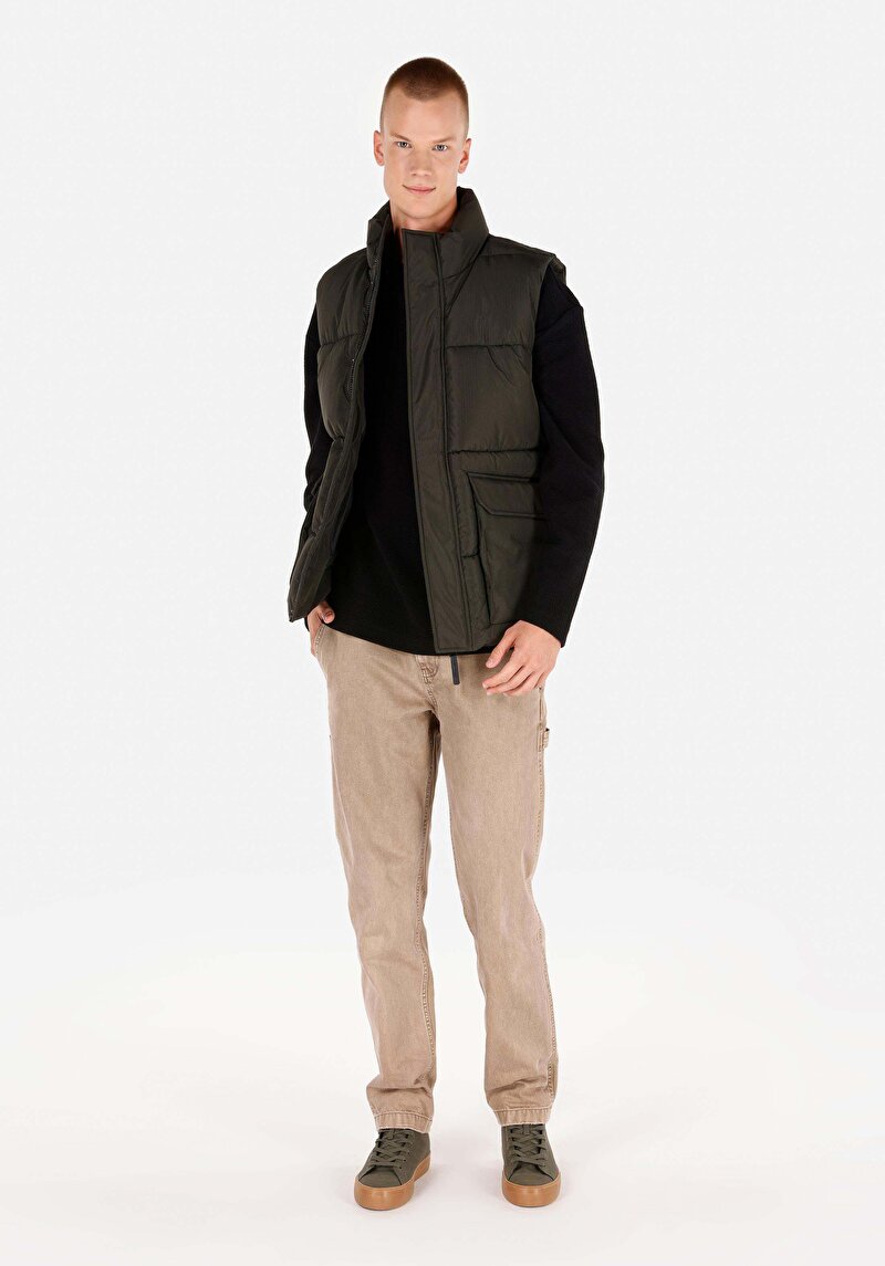 Regular Fit Erkek Yeşil Yelek