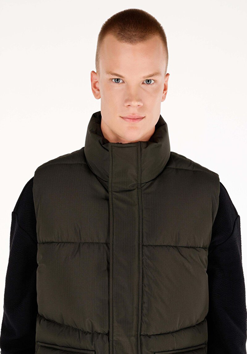 Regular Fit Erkek Yeşil Yelek