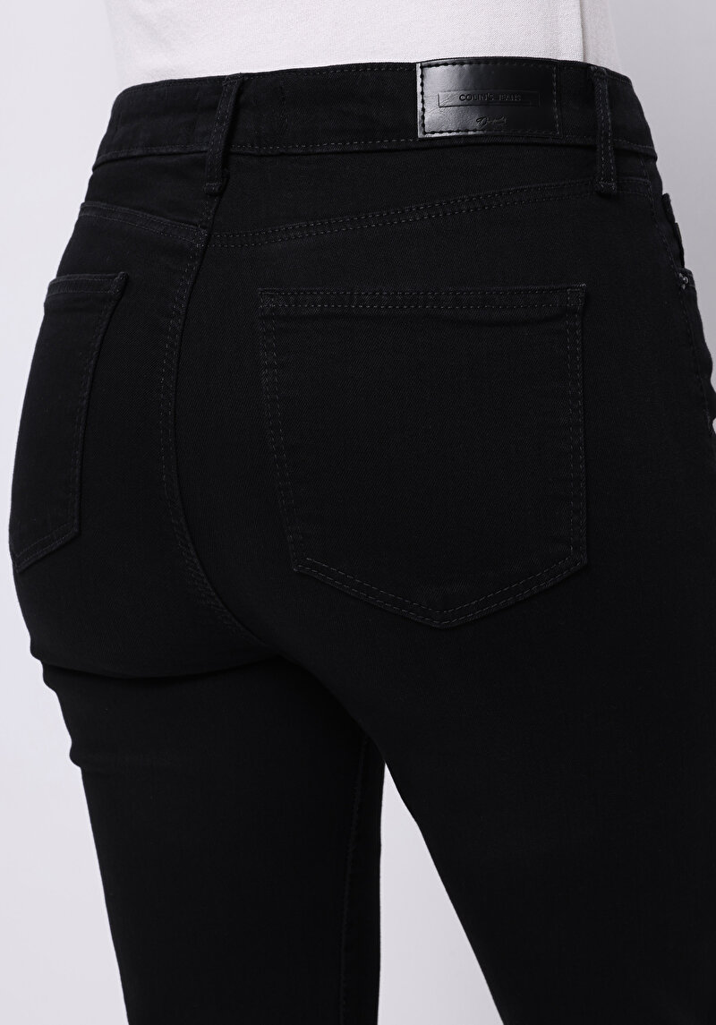Regular Fit Orta Bel Bootcut Kadın Black Black Denim Jean Pantolon
