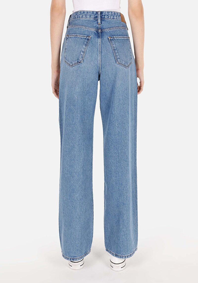 Regular Fit Kadın İndigo Jean Pantolon