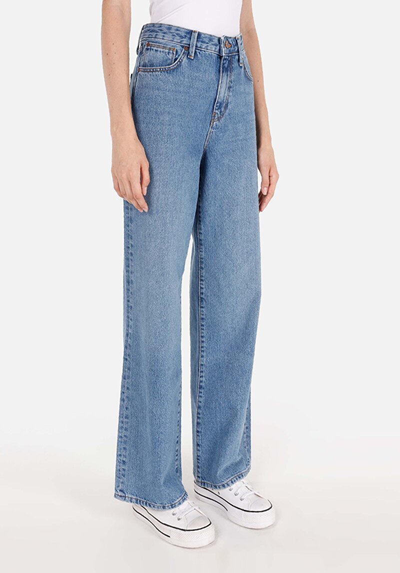 Regular Fit Kadın İndigo Jean Pantolon