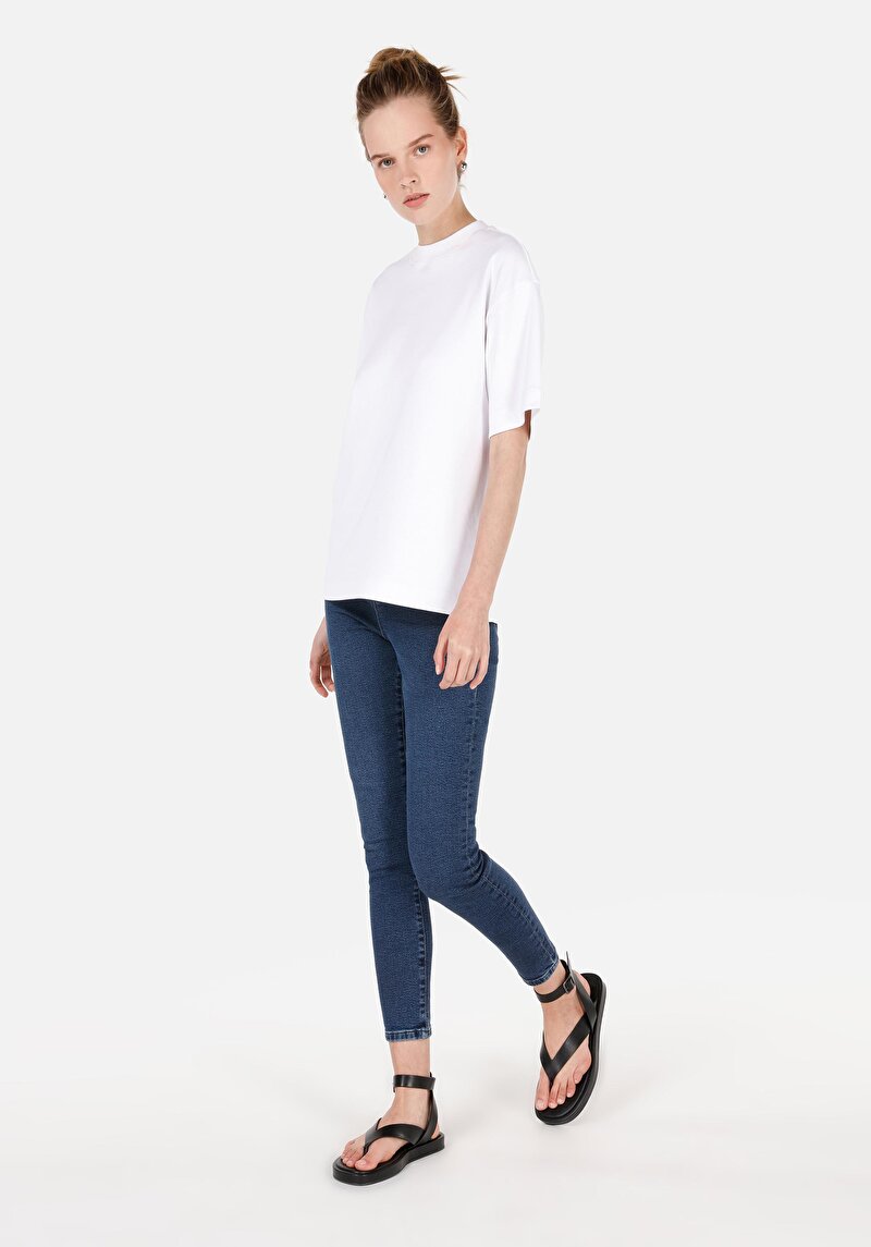 Skinny Fit Kadın İndigo Jean Pantolon