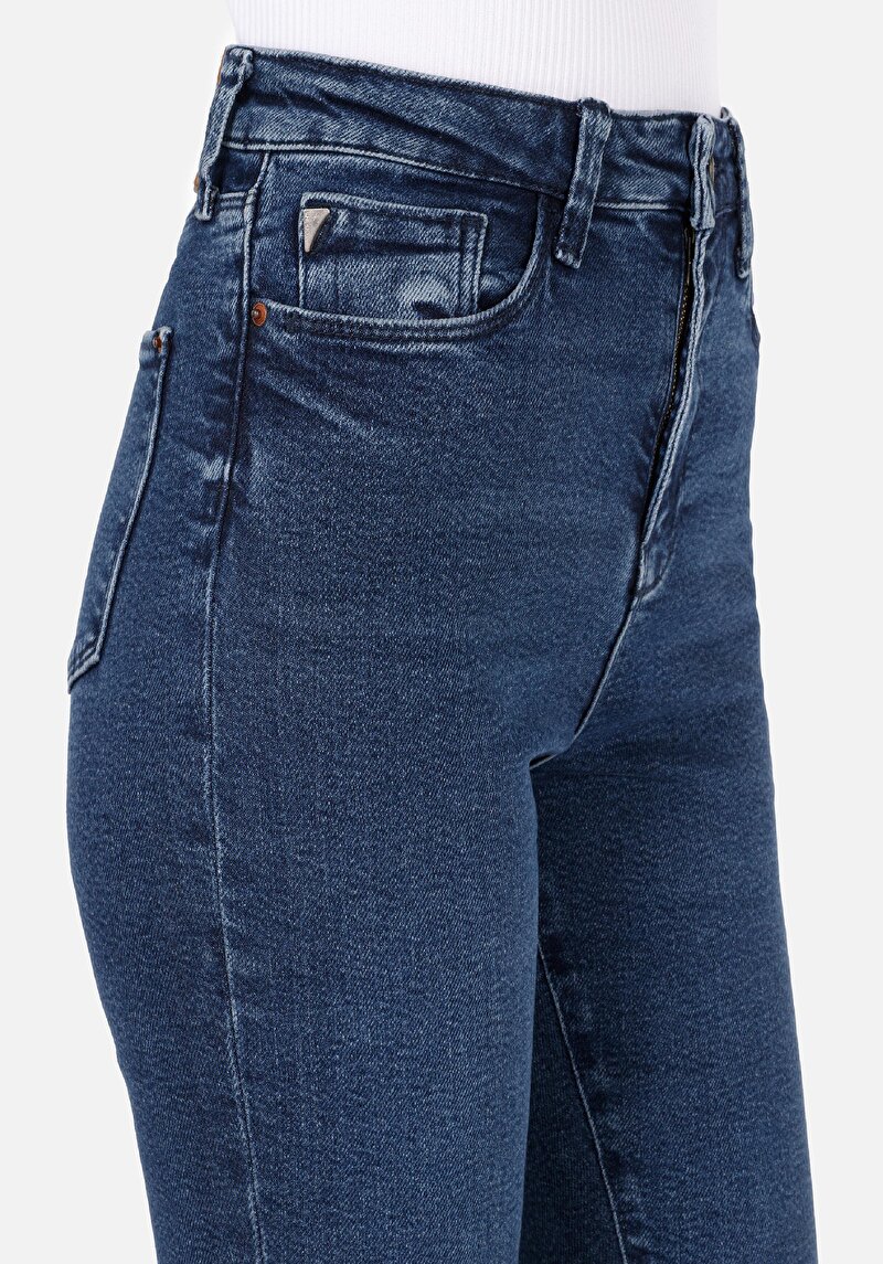 Skinny Fit   Kadın İndigo Jean Pantolon
