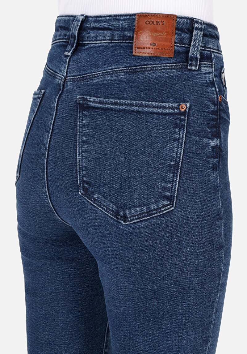 Skinny Fit   Kadın İndigo Jean Pantolon