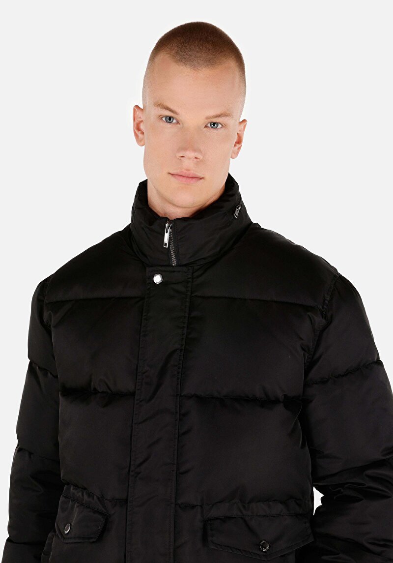 Regular Fit     Erkek Siyah Mont