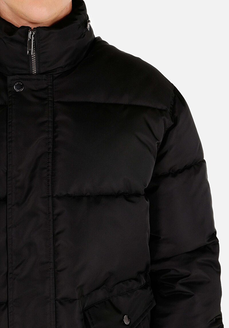 Regular Fit     Erkek Siyah Mont