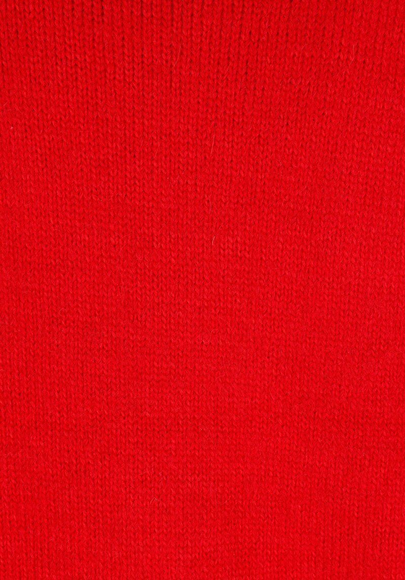 Regular Fit Yuvarlak Yaka Nakışlı Kadın Kirmizi Kazak