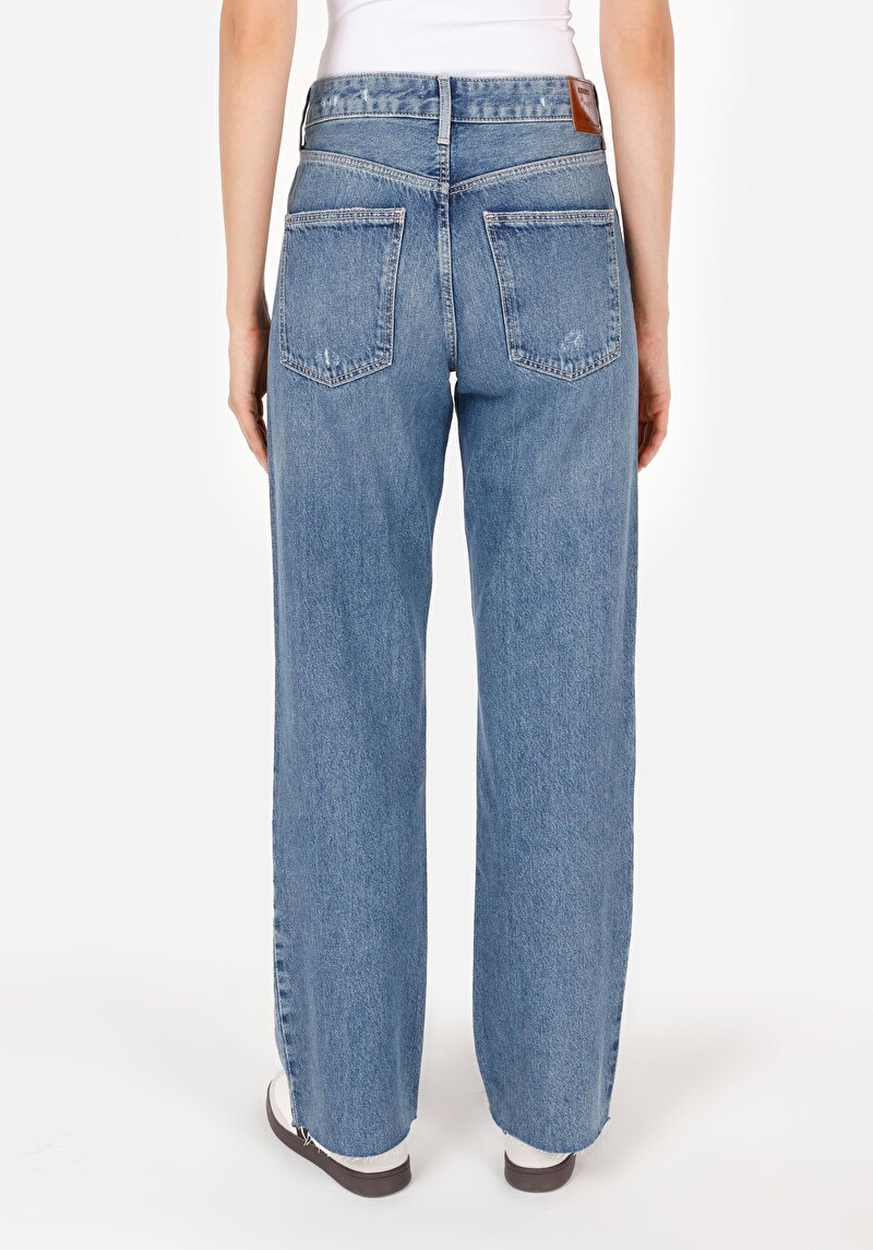 Straight Fit Kadın Pamuklu Denim Jean Pantolon