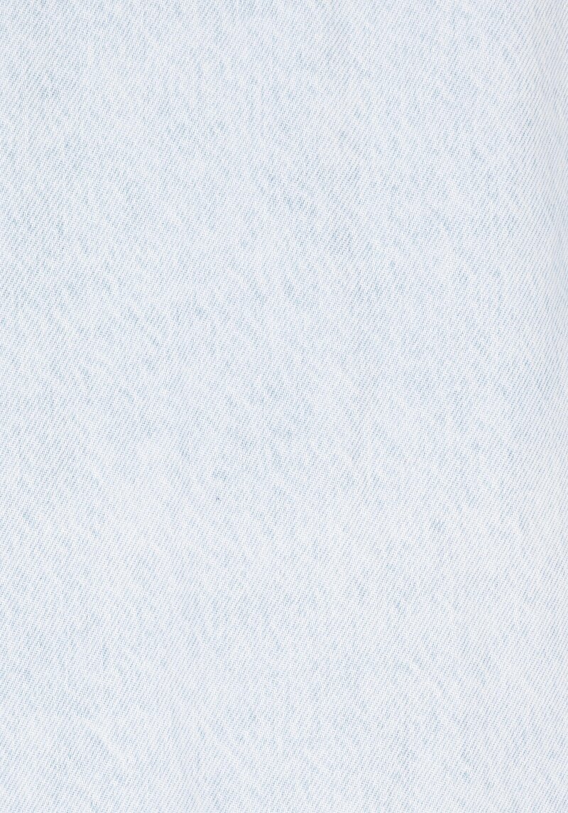 Oversize Fit Klasik Yaka  Kadın Mavi Uzun Kol Gömlek