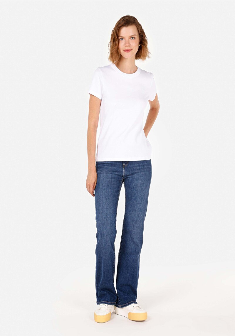 Regular Fit Kadın İndigo Jean Pantolon