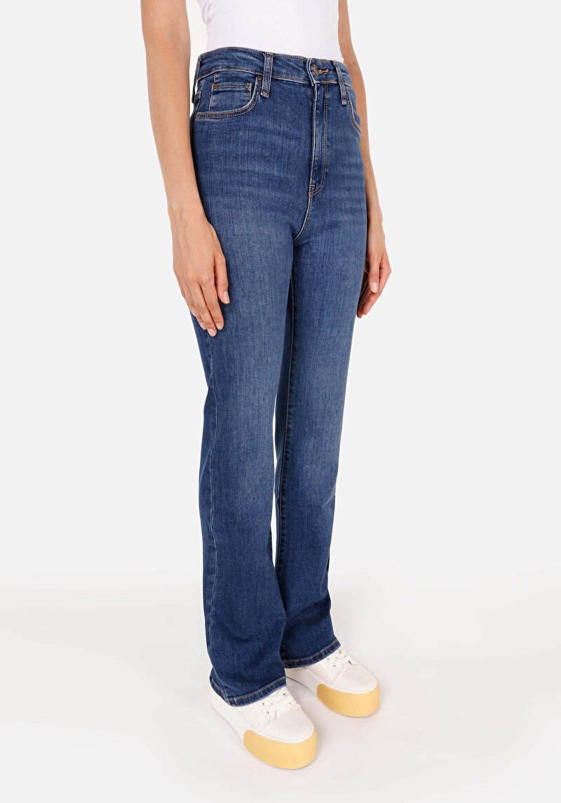 Regular Fit Kadın İndigo Jean Pantolon