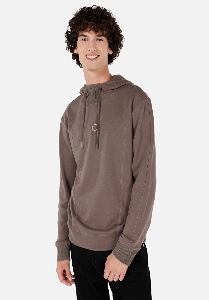 Regular Fit Erkek Kahverengi Sweatshirt