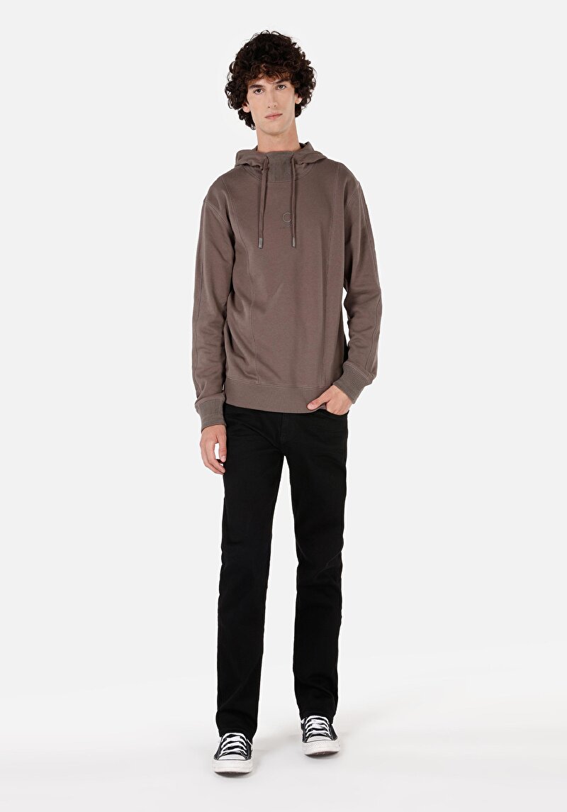 Regular Fit Erkek Kahverengi Sweatshirt