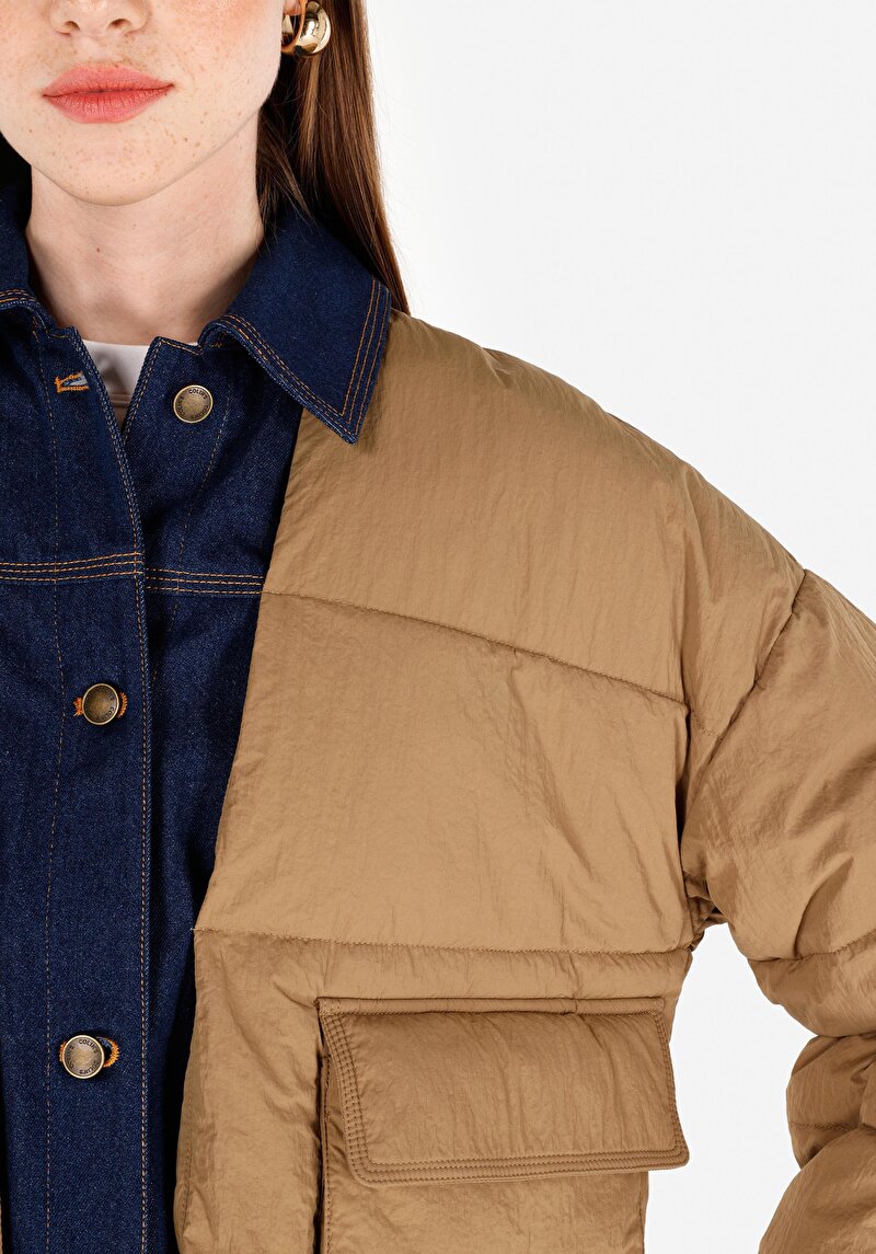 Regular Fit Shirt Neck    Kadın  Mont