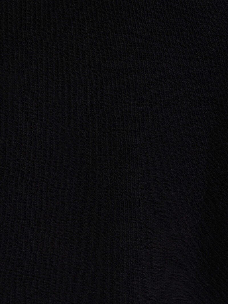 Comfort Fit Yuvarlak Yaka Jakarlı Erkek Siyah Uzun Kol Tişört