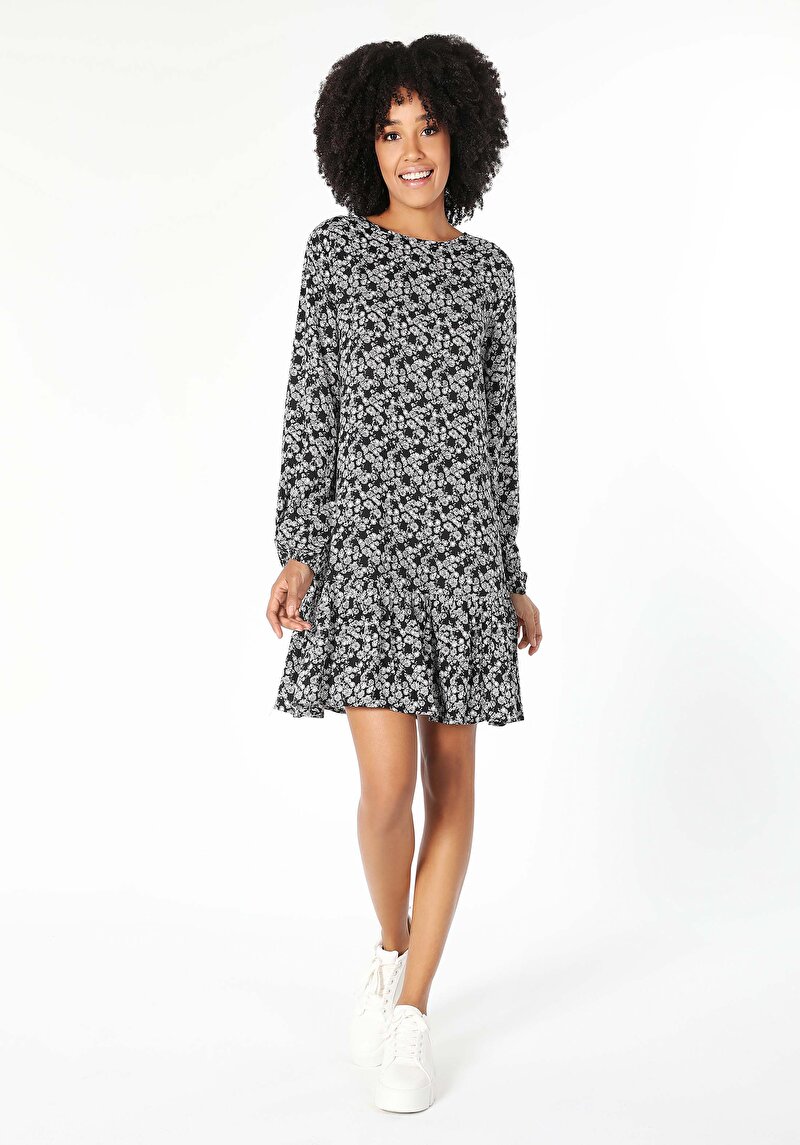 Regular Fit Kadın Siyah Elbise