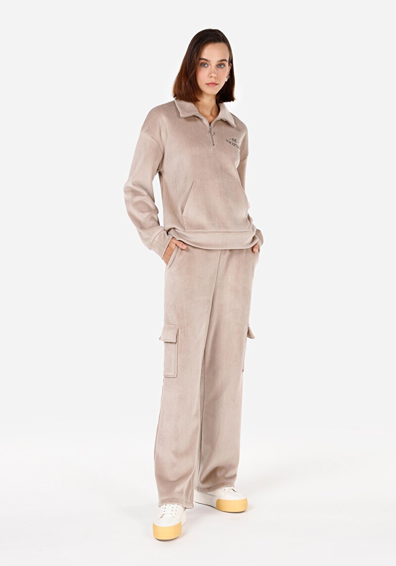 Regular Fit Orta Bel Kadın Eşofman Altı