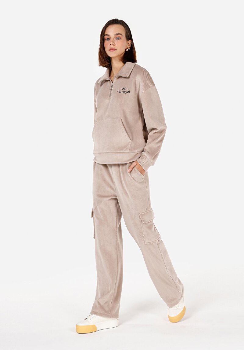 Regular Fit Orta Bel Kadın Eşofman Altı