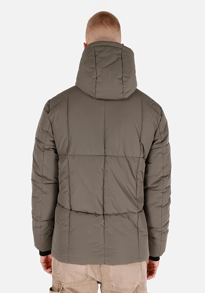 Slim Fit Erkek Yeşil Mont