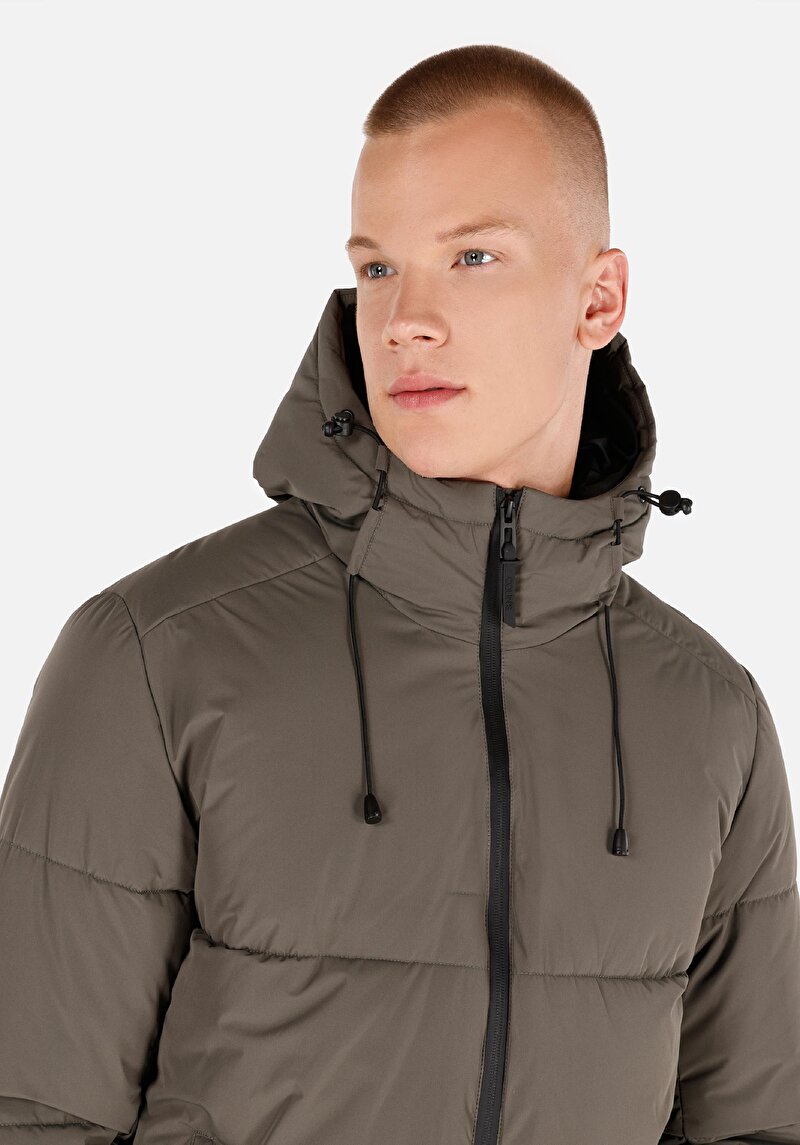 Slim Fit Erkek Yeşil Mont