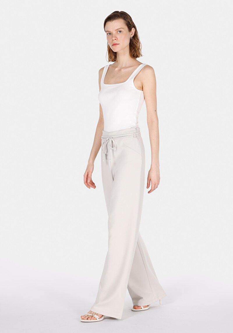 Regular Fit Orta Bel Düz Kadın Taş Eşofman Altı