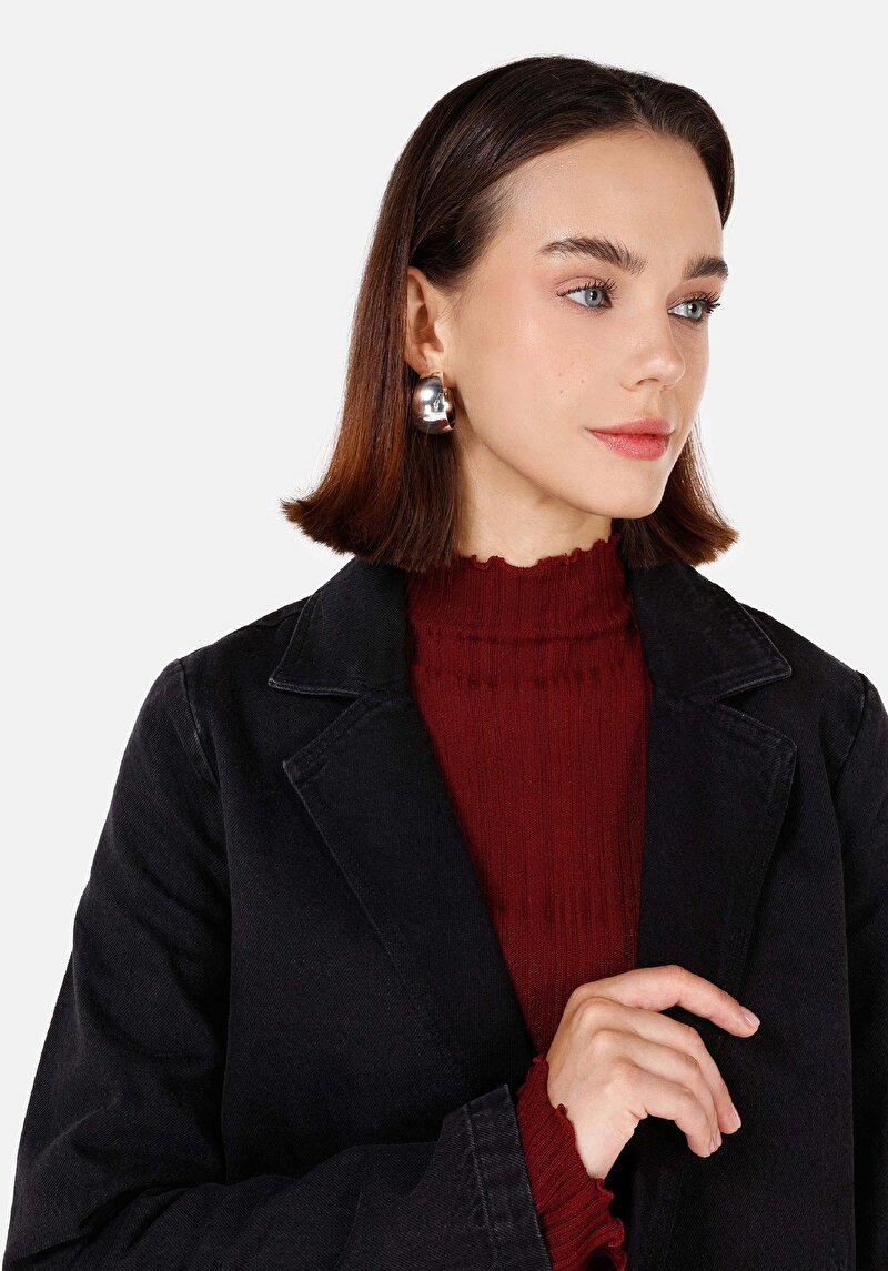Slim Fit    Kadın Mavi Ceket