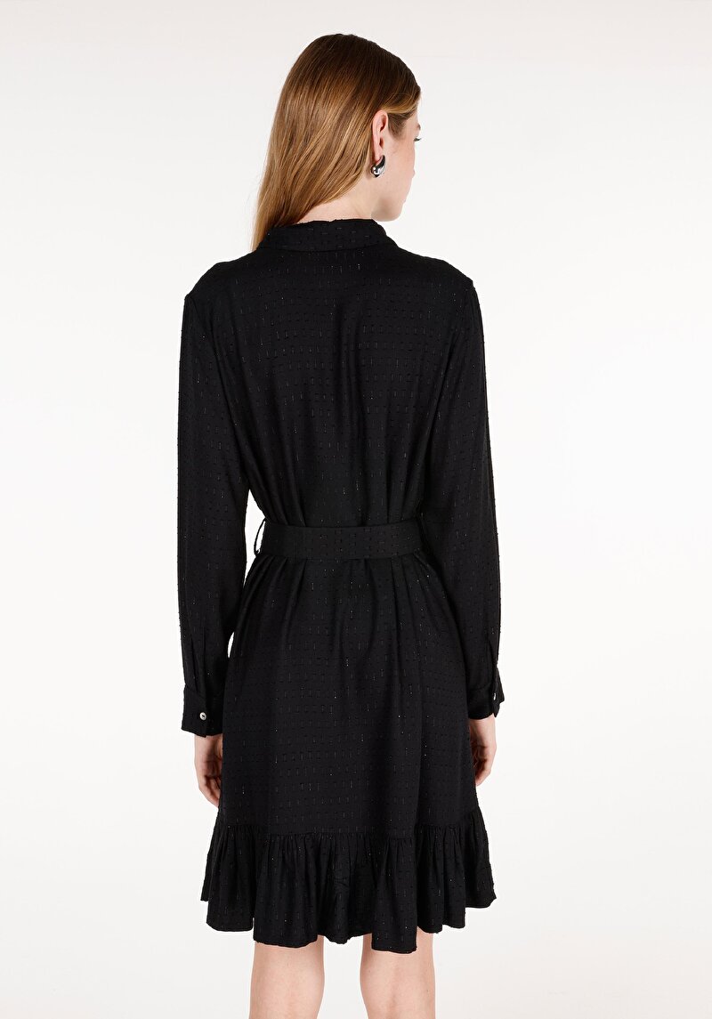 Regular Fit Kadın Siyah Elbise