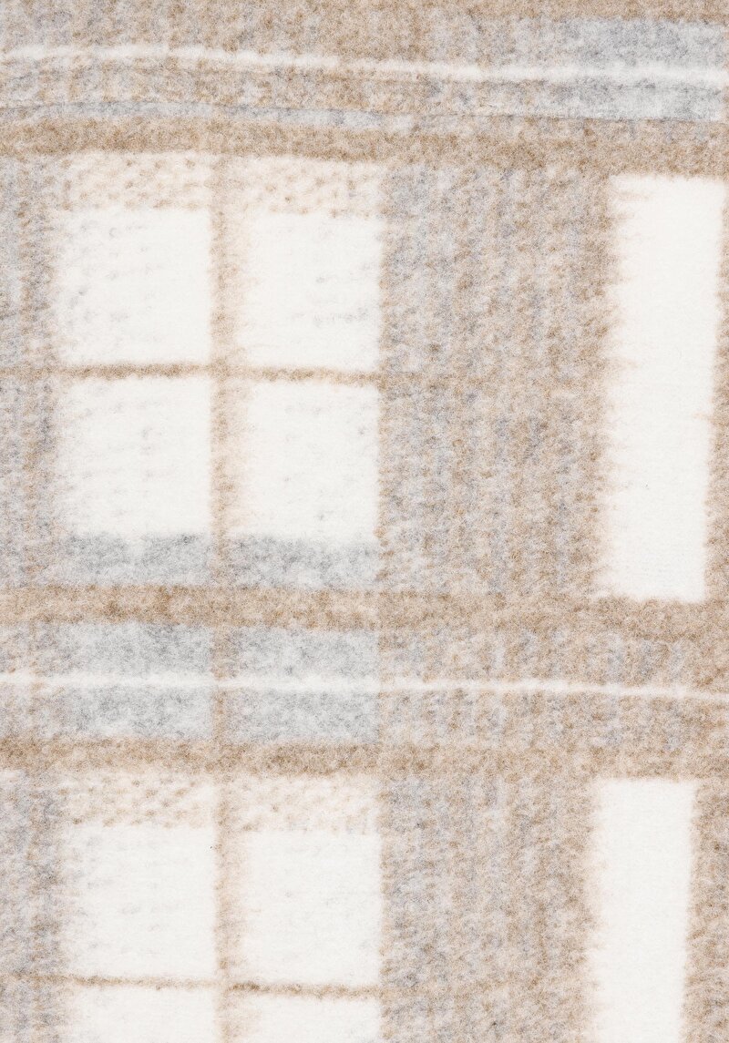 Regular Fit Shirt Neck  Kadın Bej Uzun Kol Gömlek