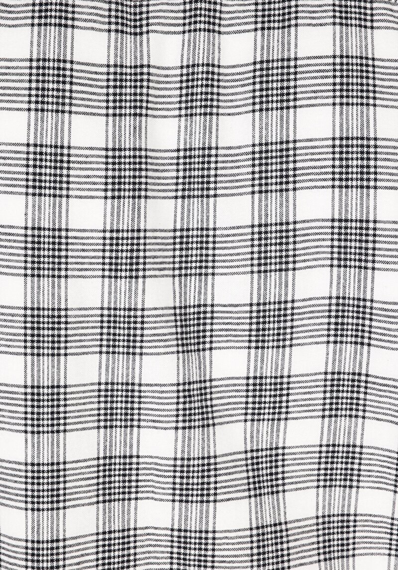 Slim Fit Shirt Neck Ekoseli Erkek Ekru Uzun Kol Gömlek