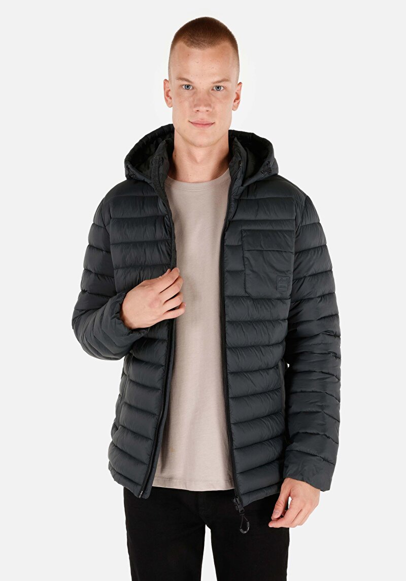 Slim Fit Erkek Yeşil Mont