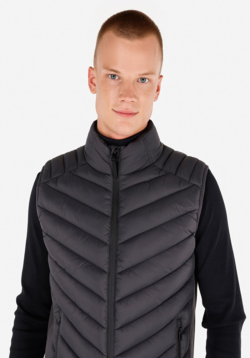 Slim Fit Erkek Antrasit Yelek