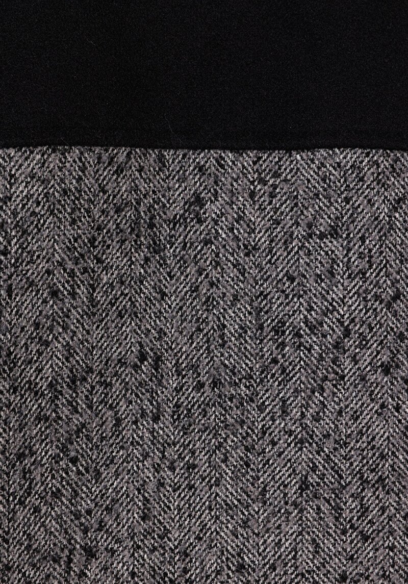 Relax Fit Shirt Neck  Kadın Siyah Uzun Kol Gömlek