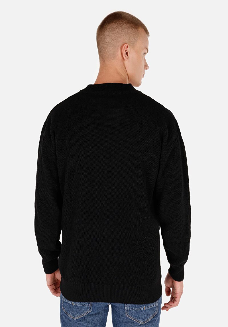 Comfort Fit Erkek Siyah Hırka