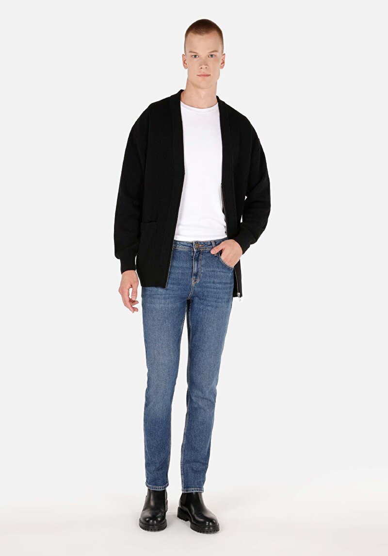 Comfort Fit Erkek Siyah Hırka