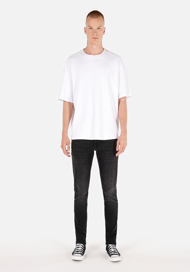 Slim Fit Erkek Siyah Jean Pantolon