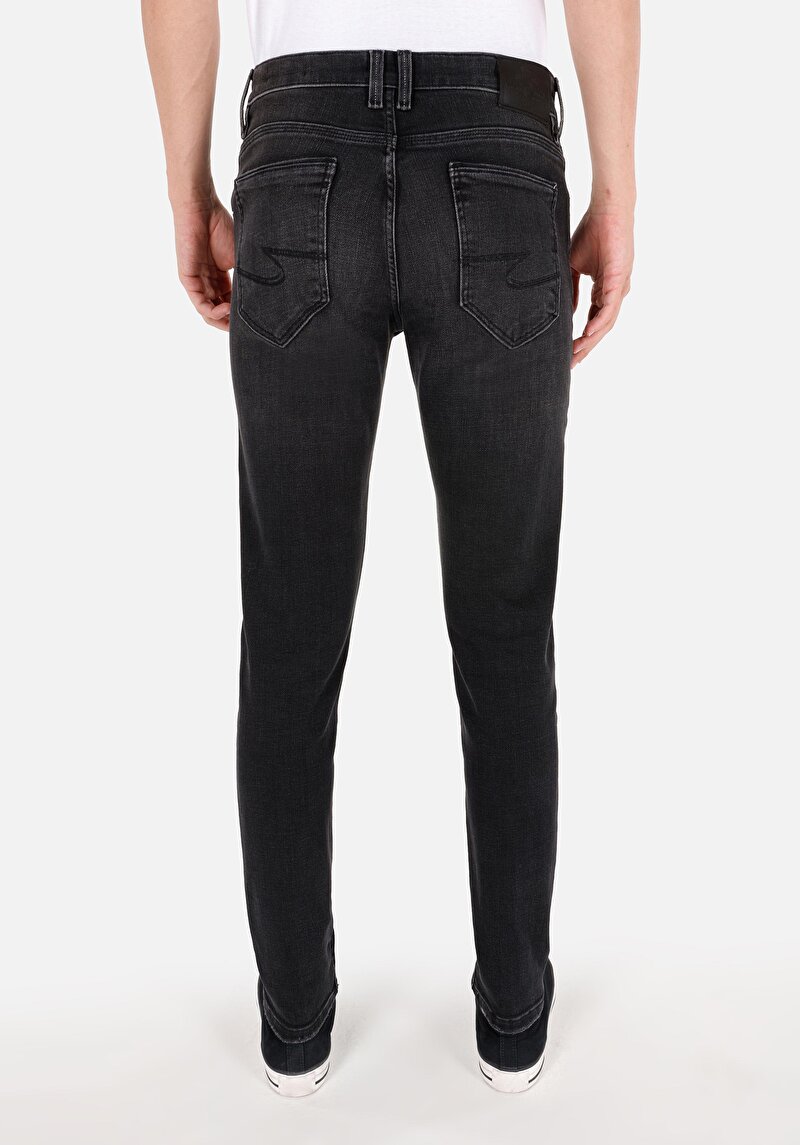 Slim Fit Erkek Siyah Jean Pantolon
