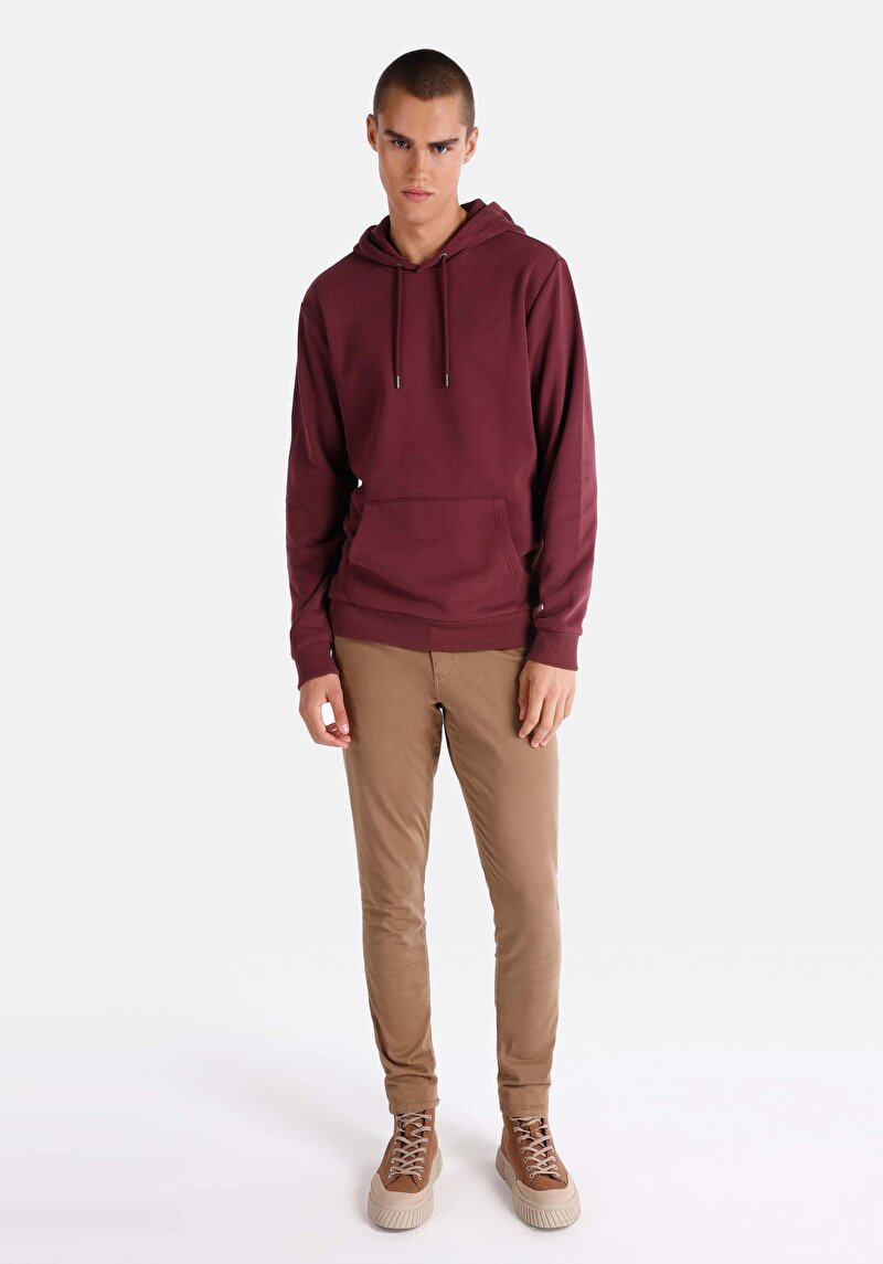 Regular Fit Erkek Bordo Sweatshirt