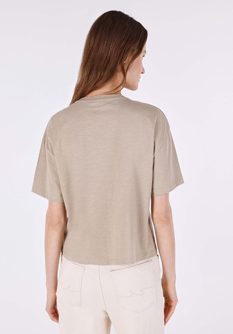 Regular Fit Yuvarlak Yaka Kadın Kısa Kol Tişört