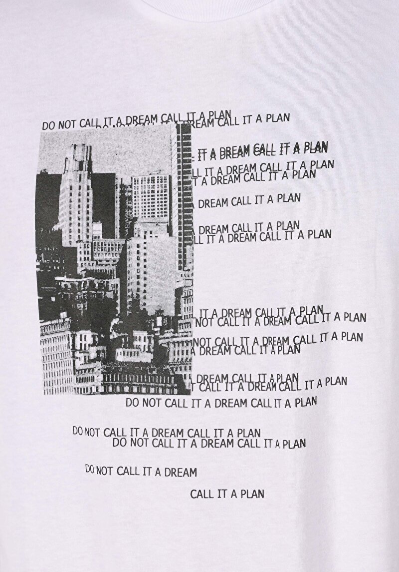 Regular Fit Yuvarlak Yaka Düz Erkek Beyaz Kısa Kol Tişört