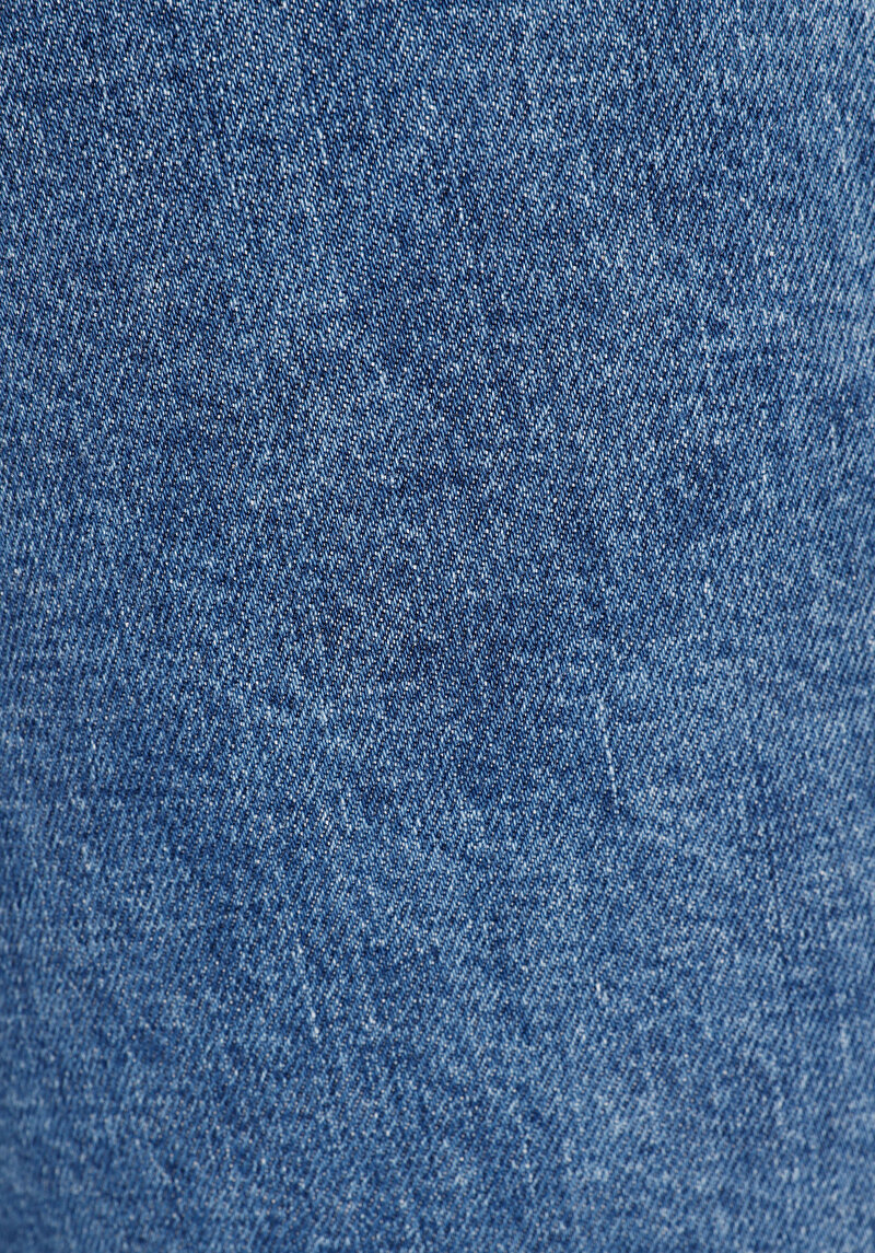 Slim Fit Orta Bel Daralan Paça Kadın Lacivert Jean Pantolon