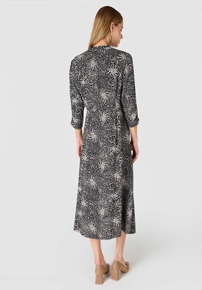 Slim Fit Kadın Çok Renkli Elbise