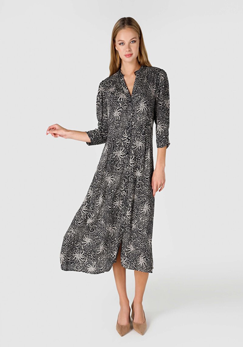 Slim Fit Kadın Çok Renkli Elbise