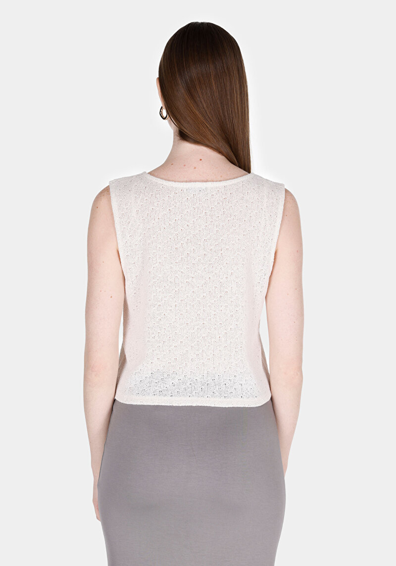 Regular Fit Kadın Ekru Atlet